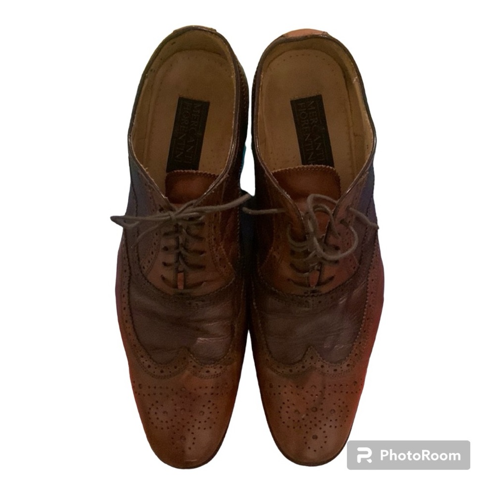 Mercanti Fiorentini | Wing Tip Oxford Shoes | 12M | Made in Italy | Brown